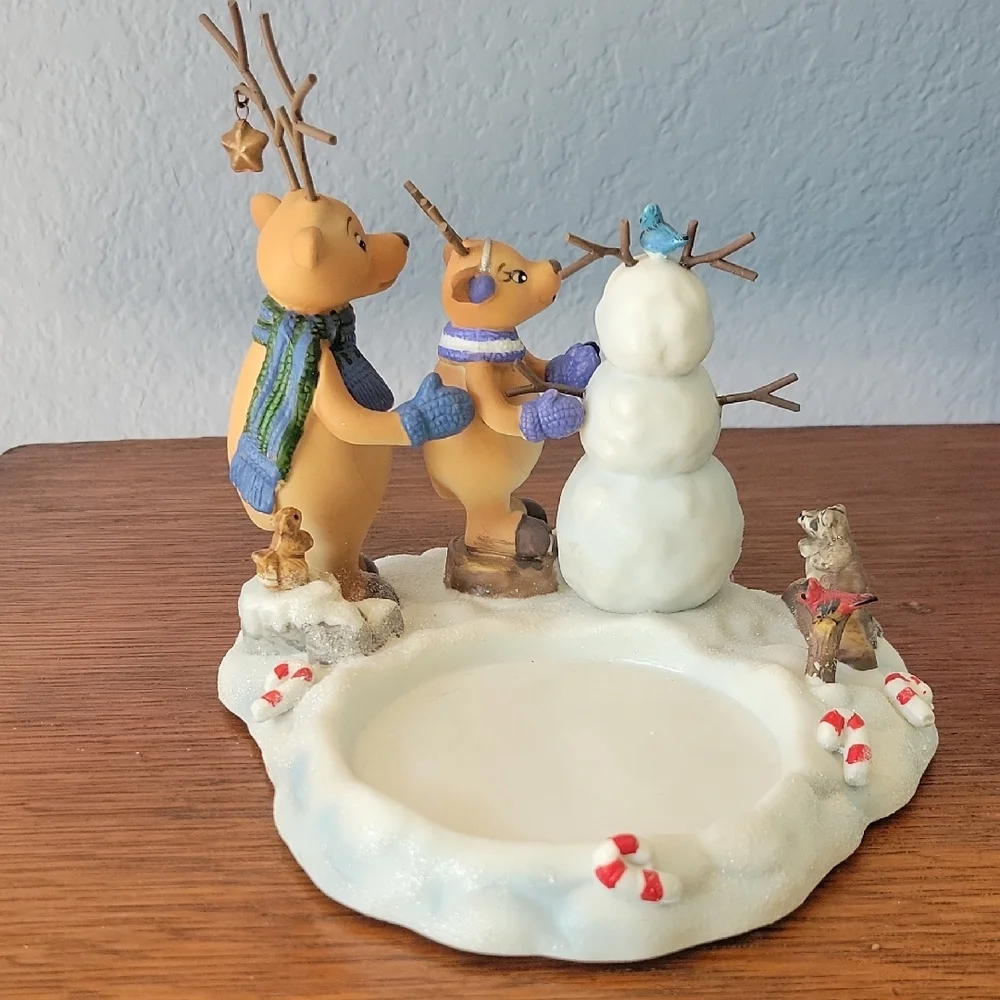 PartyLite P8635 Reindeer Pillar Candle Holder